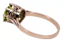 Yellow Peridot Original Vintage 14K Rose Gold Ring Vintage Jewlery vrc366r